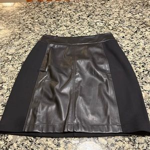 CAbi Faux Leather Miranda Skirt Black Size 2